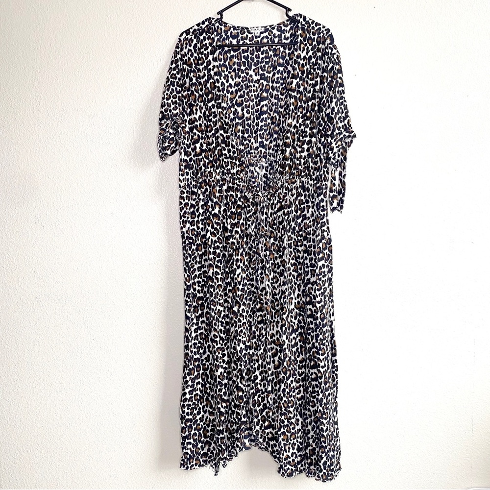 Deja Bleu Animal Print Swimsuit Maxi Coverup Size XL
